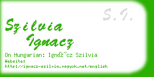 szilvia ignacz business card